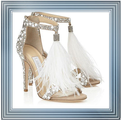 East Urban Home 'Feather Shoes' Framed Graphic Art Print on Glass East Urban Home  - Size: 38cm H X 110cm W X 65cm D East Urban Home 'Feather Shoes' Framed Graphic Art Print on Glass East Urban Home  - Size: 38cm H X 110cm W X 65cm D