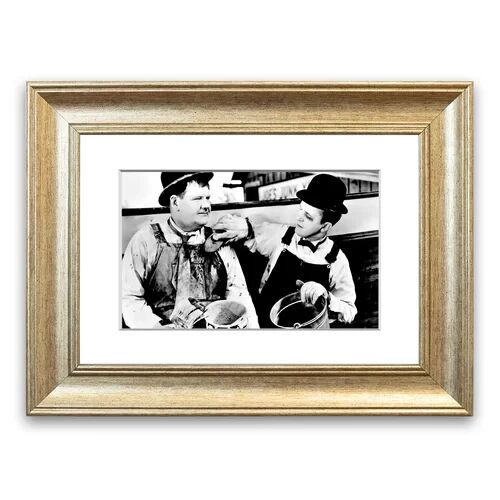 East Urban Home 'Laurel And Hardy Towed In the Hole' Framed Photographic Print East Urban Home Size: 50 cm H x 70 cm W, Frame Options: Silver Antique  - Size: 93cm H x 126cm W x 1cm D East Urban Home 'Laurel And Hardy Towed In the Hole' Framed Photographic Print East Urban Home Size: 50 cm H x 70 cm W, Frame Options: Silver Antique  - Size: 93cm H x 126cm W x 1cm D