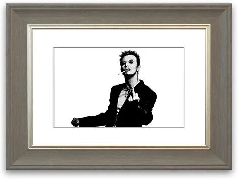 East Urban Home 'David Bowie Finger' Framed Photographic Print East Urban Home Size: 93 cm H x 70 cm W, Frame Options: Grey  - Size: 50 cm H x 70 cm W East Urban Home 'David Bowie Finger' Framed Photographic Print East Urban Home Size: 93 cm H x 70 cm W, Frame Options: Grey  - Size: 50 cm H x 70 cm W