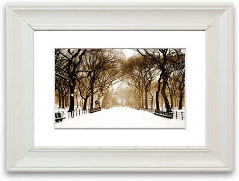 East Urban Home 'Winter Park Sepia' Framed Photographic Print East Urban Home Size: 50 cm H x 70 cm W, Frame Options: White  - Size: 50 cm H x 70 cm W East Urban Home 'Winter Park Sepia' Framed Photographic Print East Urban Home Size: 50 cm H x 70 cm W, Frame Options: White  - Size: 50 cm H x 70 cm W
