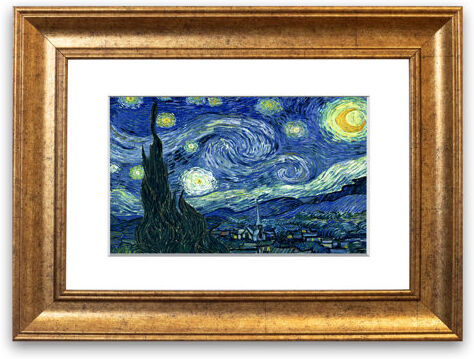 East Urban Home 'Van Gogh Starry Night Cornwall' Framed Photographic Print East Urban Home Size: 93 cm H x 70 cm W, Frame Options: Gold Antique  - Size: 50 cm H x 70 cm W East Urban Home 'Van Gogh Starry Night Cornwall' Framed Photographic Print East Urban Home Size: 93 cm H x 70 cm W, Frame Options: Gold Antique  - Size: 50 cm H x 70 cm W