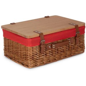 Lily Manor Wicker Lined Gift or Storage Hamper Basket with Lid Double Steamed/Red 19cm H x 41cm W x 30cm D Lily Manor Wicker Lined Gift or Storage Hamper Basket with Lid Double Steamed/Red 19cm H x 41cm W x 30cm D