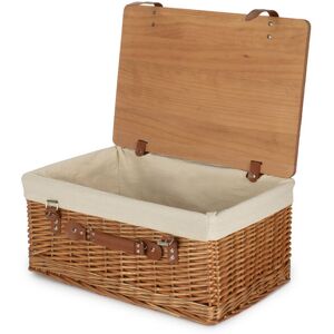 Lily Manor Wicker Lined Gift or Storage Hamper Basket with Lid Double Steamed/White 19cm H x 41cm W x 30cm D Lily Manor Wicker Lined Gift or Storage Hamper Basket with Lid Double Steamed/White 19cm H x 41cm W x 30cm D
