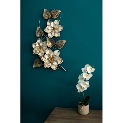 ClassicLiving Traditional Plants & Flowers Wall Decor on Metal Gold 69cm H X 39cm W ClassicLiving Traditional Plants & Flowers Wall Decor on Metal Gold 69cm H X 39cm W