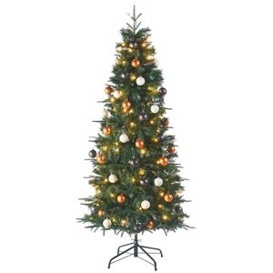 The Seasonal Aisle 180.086Cm H Green Christmas Tree with 100 LED Lights white 180.086 H x 77.978 W cm