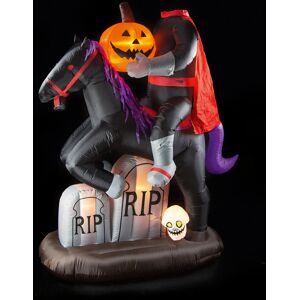 The Seasonal Aisle 2m Halloween Headless Horseman Inflatable Black;Red;Orange 203cm H X 152cm W X 79cm D
