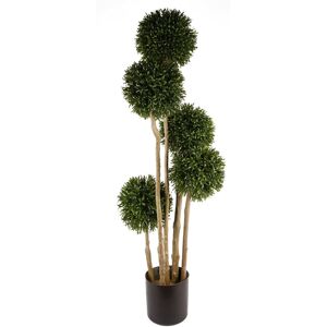 Artificial Topiary Balls Topiary - 480 Leaves UV PROTECTED OUTDOOR The Seasonal Aisle Green 120cm H X 40cm W X 40cm D