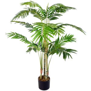 Leaf Large Artificial Palm Tree 120cm 120cm Areca 4ft Realistic Faux House Plants Green 120cm H X 80cm W X 80cm D
