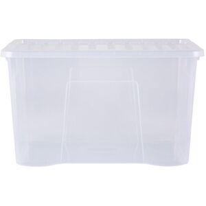 Wham Crystal 102L Plastic Storage Box Pack of 4 Clear Clear 102L