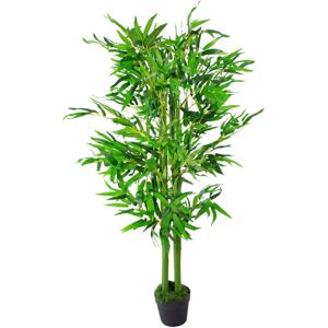 120cm Leaf Design UK Realistic Artificial Bamboo Plants / Trees Green Green 120cm H X 60cm W X 60cm D