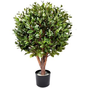 Artificial Topiary Gloxinia Single Ball Topiary 1608 Leaves UV PROTECTED OUTDOOR The Seasonal Aisle Green 90cm H X 50cm W X 50cm D