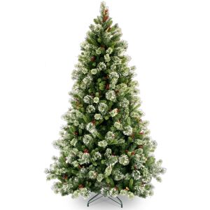 The Seasonal Aisle Wintry Pine 7.5ft Medium Tree Green 228cm H