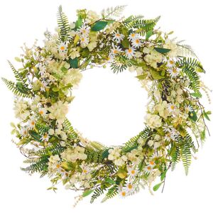 The Seasonal Aisle 80cm Artificial Wreath Green;White 80cm H X 80cm W X 18cm D