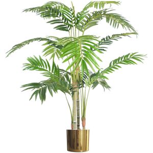Large Artificial Palm Tree Areca Planter Realistic Leaf Design 120cm 4ft Gold 120cm H X 80cm W X 80cm D