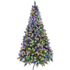 The Seasonal Aisle Lighted Artificial Spruce Christmas Tree Green 5'