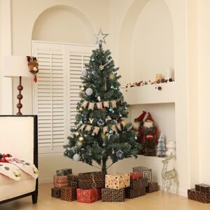 The Seasonal Aisle 6cm Lighted Artificial Pine Christmas Tree Green 180cm H