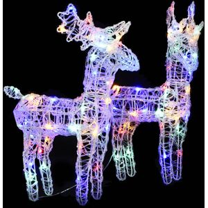 The Seasonal Aisle LED Christmas Reindeers Net Lights Multicolour 55cm H X 18cm L X 21.59cm D The Seasonal Aisle LED Christmas Reindeers Net Lights Multicolour 55cm H X 18cm L X 21.59cm D