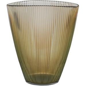 House of Hampton Delmar Recycled Glass Ribbed Table Vase Mocha 24.5cm H X 21.5cm W X 21.5cm D House of Hampton Delmar Recycled Glass Ribbed Table Vase Mocha 24.5cm H X 21.5cm W X 21.5cm D
