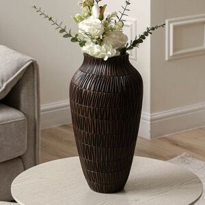 Latitude Run Handmade Black & Brown Vase For Living Room Decor, Polyresin Floor Vase Modern Home Decoration Black;Brown 42cm H X 22cm W X 22cm D Latitude Run Handmade Black & Brown Vase For Living Room Decor, Polyresin Floor Vase Modern Home Decoration Black;Brown 42cm H X 22cm W X 22cm D