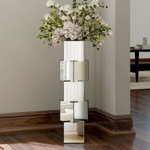 Ivy Bronx 70.5cm Handmade Floor Glass Vase Silver 70.5cm H X 20cm W X 20cm D Ivy Bronx 70.5cm Handmade Floor Glass Vase Silver 70.5cm H X 20cm W X 20cm D