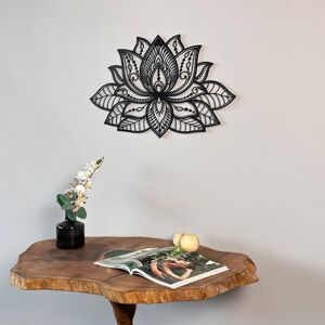 Langley Street Metal Mandala Lotus Flower Wall Art Black 43cm H X 67cm W Langley Street Metal Mandala Lotus Flower Wall Art Black 43cm H X 67cm W