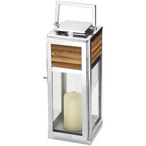Fink 25cm Stainless Steel Tabletop Lantern Silver/Brown 45cm H x 18cm W x 18cm D Fink 25cm Stainless Steel Tabletop Lantern Silver/Brown 45cm H x 18cm W x 18cm D