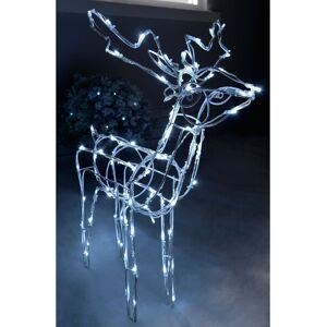 The Seasonal Aisle 3D Pre-Lit Twinkling Reindeer Christmas Lighted Display White 76cm H X 68cm W X 35cm D The Seasonal Aisle 3D Pre-Lit Twinkling Reindeer Christmas Lighted Display White 76cm H X 68cm W X 35cm D