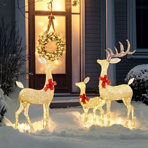 The Seasonal Aisle Lighted Christmas Decoration Gold 134cm H X 64cm W X 37cm D The Seasonal Aisle Lighted Christmas Decoration Gold 134cm H X 64cm W X 37cm D