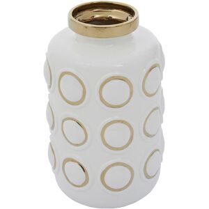 Fairmont Park Doretha Cream 28Cm Ceramic Jar White;Gold 35" H x 23" W x 23" D Fairmont Park Doretha Cream 28Cm Ceramic Jar White;Gold 35" H x 23" W x 23" D
