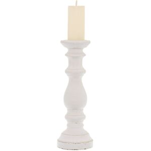 Fleur De Lis Living Matt White Ceramic Column Candle Holder White 45cm H x 16cm W x 16cm D Fleur De Lis Living Matt White Ceramic Column Candle Holder White 45cm H x 16cm W x 16cm D