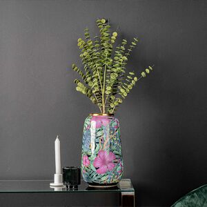 17 Stories Classy Ceramic Vase for the Living Room, Tropical Design Vase Decor Green;Pink 31cm H x 17.5cm W x 17.5cm D 17 Stories Classy Ceramic Vase for the Living Room, Tropical Design Vase Decor Green;Pink 31cm H x 17.5cm W x 17.5cm D