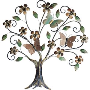 Marlow Home Co. Butterfly Tree Wall Décor Brown;Green 80cm H X 80cm W Marlow Home Co. Butterfly Tree Wall Décor Brown;Green 80cm H X 80cm W