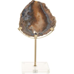 Fairmont Park Blakehurst Agate Sculpture Grey;Gold 30cm H X 21cm W X 10cm D Fairmont Park Blakehurst Agate Sculpture Grey;Gold 30cm H X 21cm W X 10cm D