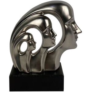 Fairmont Park Abdullateef Figurine Modern Accents Home Decor, Human 3 Face Thinker Sculpture Statue for Living Room Silver Fairmont Park Abdullateef Figurine Modern Accents Home Decor, Human 3 Face Thinker Sculpture Statue for Living Room Silver