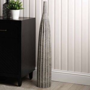 Ivy Bronx Black And White Lines Polyresin Vase Black;White 101.5cm H X 17.5cm W X 17.5cm D Ivy Bronx Black And White Lines Polyresin Vase Black;White 101.5cm H X 17.5cm W X 17.5cm D