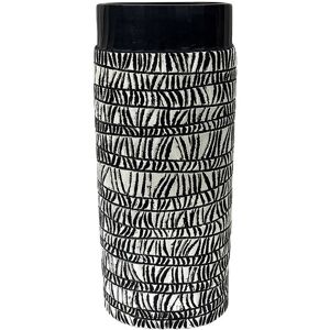 World Menagerie Cullom Black/White Polyresin Floor Vase Black;White 40cm H x 17cm W x 12cm D World Menagerie Cullom Black/White Polyresin Floor Vase Black;White 40cm H x 17cm W x 12cm D