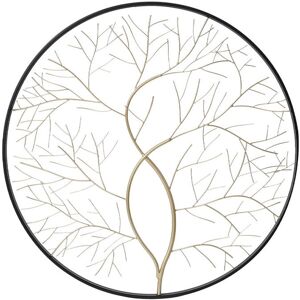 ClassicLiving Black & Gold Tree Wall Decoration for Living Room, Metal Roung Wall Decor Black;Gold 71.10cm H x 71.10cm D x 2.5cm D ClassicLiving Black & Gold Tree Wall Decoration for Living Room, Metal Roung Wall Decor Black;Gold 71.10cm H x 71.10cm D x 2.5cm D