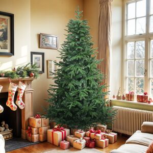 The Seasonal Aisle Green Artificial Pine Christmas Tree with Stand Green 6.96ft H x 3.44ft W The Seasonal Aisle Green Artificial Pine Christmas Tree with Stand Green 6.96ft H x 3.44ft W