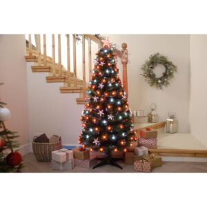 The Seasonal Aisle Green Artificial Christmas Tree with Multi-Coloured Green 4.92ft H x 2.3ft W x 2.3ft D The Seasonal Aisle Green Artificial Christmas Tree with Multi-Coloured Green 4.92ft H x 2.3ft W x 2.3ft D