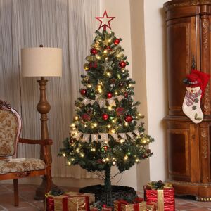 The Seasonal Aisle 6cm Lighted Artificial Pine Christmas Tree Green 180cm H The Seasonal Aisle 6cm Lighted Artificial Pine Christmas Tree Green 180cm H