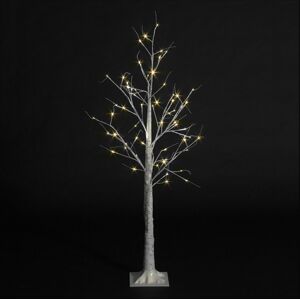 The Seasonal Aisle Pre-Lit 5ft White Pine Artificial Christmas Tree with 64 Clear/White Lights with Stand Warm White 150cm H x 30cm W x 30cm D The Seasonal Aisle Pre-Lit 5ft White Pine Artificial Christmas Tree with 64 Clear/White Lights with Stand Warm White 150cm H x 30cm W x 30cm D