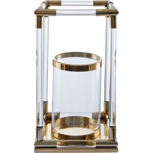 Fairmont Park Ann Glass and Metal Lantern Gold 45 cm H x 24 cm W x 24 cm D Fairmont Park Ann Glass and Metal Lantern Gold 45 cm H x 24 cm W x 24 cm D