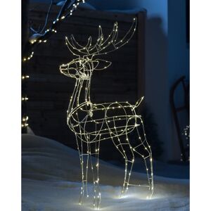 The Seasonal Aisle 3D Metal Standing Stag Reindeer Silhouette Christmas Lighted Display White 110cm H X 66cm W X 27cm D The Seasonal Aisle 3D Metal Standing Stag Reindeer Silhouette Christmas Lighted Display White 110cm H X 66cm W X 27cm D