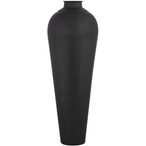 Ivy Bronx Matt Black Large Hammered Vase With Lid Black 103cm H x 40cm W x 40cm D Ivy Bronx Matt Black Large Hammered Vase With Lid Black 103cm H x 40cm W x 40cm D