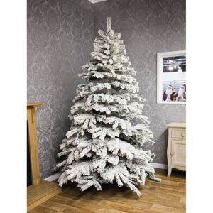 The Seasonal Aisle 7ft Artificial Flocked Mountain Pine Christmas Tree with Metal Stand 213cm H The Seasonal Aisle 7ft Artificial Flocked Mountain Pine Christmas Tree with Metal Stand 213cm H