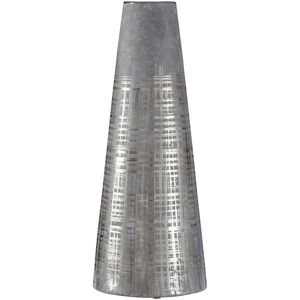 Bloomsbury Market Cleek Grey Ceramic Table Vase Grey 37cm H x 15cm W x 15cm D Bloomsbury Market Cleek Grey Ceramic Table Vase Grey 37cm H x 15cm W x 15cm D