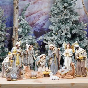 The Seasonal Aisle Christmas Religious & Spiritual Nativity Set Grey 23cm H X 12cm W X 17cm D The Seasonal Aisle Christmas Religious & Spiritual Nativity Set Grey 23cm H X 12cm W X 17cm D