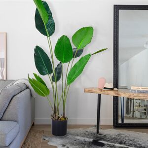 The Seasonal Aisle 160 cm Tall Artificial Banana Leaf Tree Faux Large Plants in Pot Green 180cm H x 35cm W x 35cm D The Seasonal Aisle 160 cm Tall Artificial Banana Leaf Tree Faux Large Plants in Pot Green 180cm H x 35cm W x 35cm D