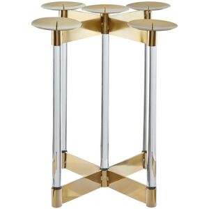 Fairmont Park Ann Glass and Metal Lantern Gold 40cm H X 30cm W X 30cm D Fairmont Park Ann Glass and Metal Lantern Gold 40cm H X 30cm W X 30cm D