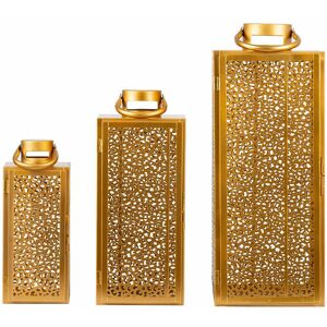 Canora Grey Candle Holders for Indoor Outdoor, Hanging Metal Lanterns Gold 53cm H X 21.5cm W X 20.5cm D Canora Grey Candle Holders for Indoor Outdoor, Hanging Metal Lanterns Gold 53cm H X 21.5cm W X 20.5cm D